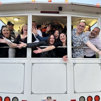 Livermore Wine Trolley - Our team on the Trolley Balcony - Wine Tours Near Me Livermore Wine Trolley - Our team on the Trolley Balcony - Wine Tours Near Me