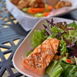 Colorado Golf Club - Salmon Salad and Chicken Wings
