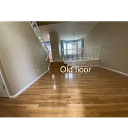 Old floor- still in good shape, very orange.