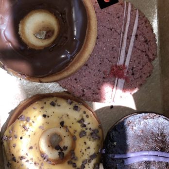 Third Culture Bakery - Berkeley - Chocolate donut, strawberry cookie, ube custard, and passion fruit donut. All soo good! - Bakeries Near Me - Berkeley, California