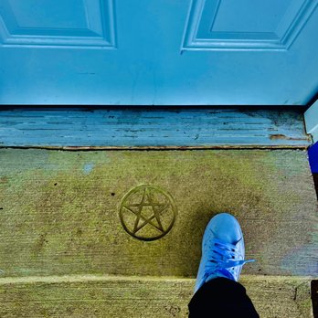 The Labyrinth Dallas Oldest Witch Shop - Pentacle at the front door entrance. - Supernatural Readings Near Me - Dallas, Texas The Labyrinth Dallas Oldest Witch Shop - Pentacle at the front door entrance. - Supernatural Readings Near Me - Dallas, Texas