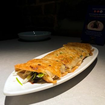 Uluh - Scallion Pancake with Sliced Beef - Tea Rooms Near Me - New York, New York Uluh - Scallion Pancake with Sliced Beef - Tea Rooms Near Me - New York, New York
