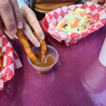 Billy Bob's Dairyland - Sweet potato fries with Caramel sauce - Burgers Near Me - Branson, Missouri