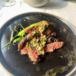 The Riverside Inn - Steak and blistered shishito peppers