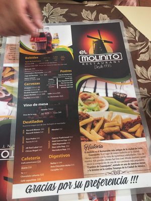 Menu photo 1 El Molinito León, GUA