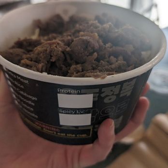 Cupbop - Korean BBQ in a Cup - For size, it's pretty big! Filled me up - Korean Near Me - Midvale, Utah Cupbop - Korean BBQ in a Cup - For size, it's pretty big! Filled me up - Korean Near Me - Midvale, Utah
