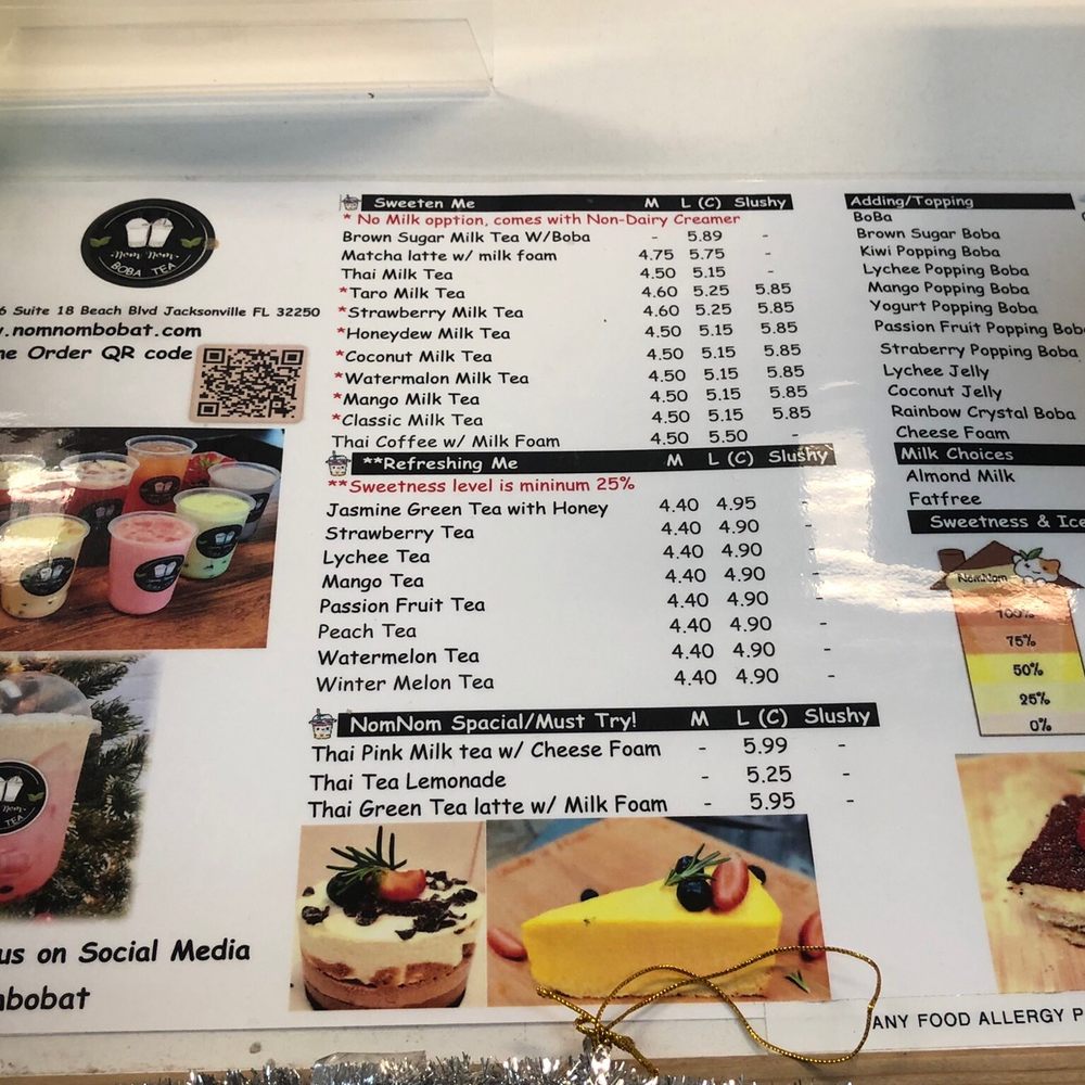 Nomnom Boba Tea - the menu - Bubble Tea Near Me - Jacksonville, Florida Nomnom Boba Tea - the menu - Bubble Tea Near Me - Jacksonville, Florida