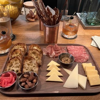 EP Bar - Charcuterie board and bacon jerky. Bacon jerky was amazing - Whiskey Bars Near Me - Honolulu, Hawaii