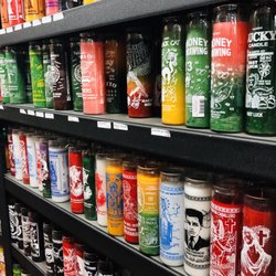Botanica Ana - This is just a small portion of the candles they carry.