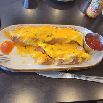 Twisted Fork Brunch Company - My stuffed Pretzels with bacon, eggs, and cheese. - Breakfast & Brunch Near Me - Bellmore, New York