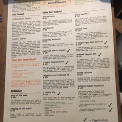 Het Bakkerscafé - English menu breakfast and lunch