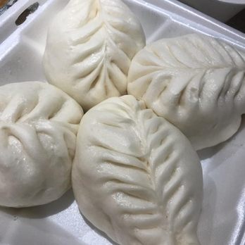 MyungIn Dumplings - Vegetarian steam buns: veggies, glass noodles, bits of tofu, mushrooms, maybe eggs. - Korean Near Me - Buena Park, California