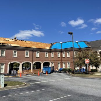SharpTop Roofing - This building had an old roof that was past its prime! Due to leaks our team had to replace several damaged sheets of OSB. - Roofing Near Me - Jasper, Georgia