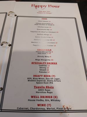 Menu photo 1 Tequilas Burbank Burbank, CA
