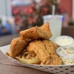 Scalawags Whitefish & Chips - Whitefish lunch after the 2024 Bridge Walk
