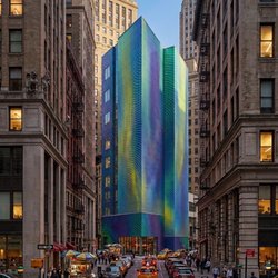 Surfside Murals - Conceptual Mesh Gradient on a a full facade system designed by Surfside Walls and Murals in los angeles