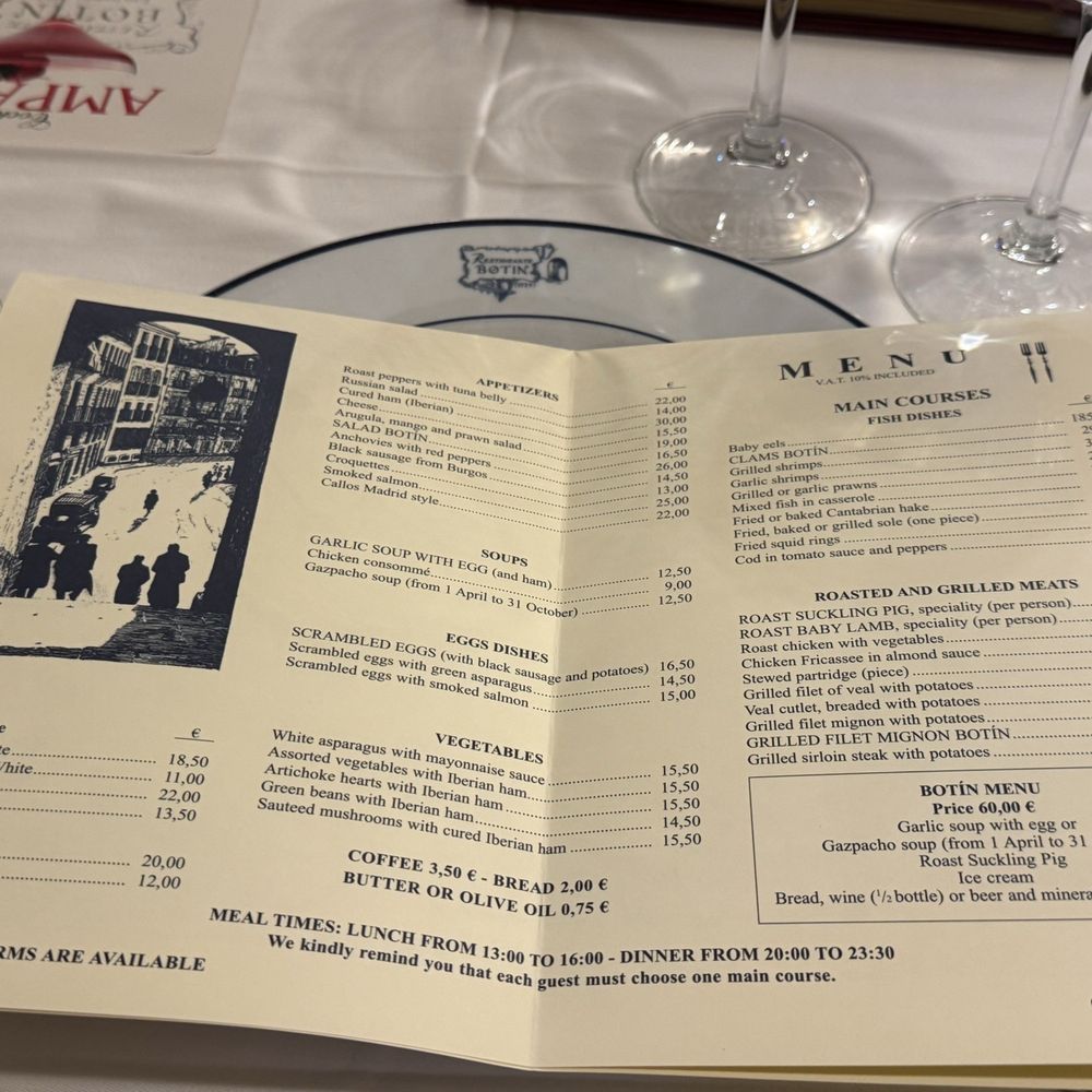 Botín - Le menu! - Spanish Near Me - Madrid, M