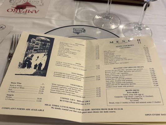 Menu photo 1 Botín Madrid, M
