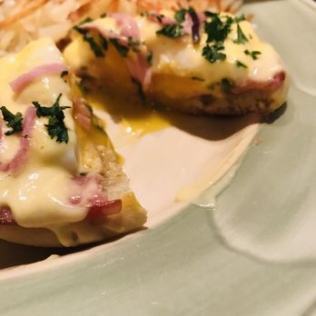 The Kneadery - The Benedict egg yolk is very creamy and runny. While whites are cooked - Breakfast & Brunch Near Me - Ketchum, Idaho The Kneadery - The Benedict egg yolk is very creamy and runny. While whites are cooked - Breakfast & Brunch Near Me - Ketchum, Idaho