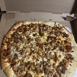 Terrific Pizza - Picked up a large House Sausage pizza. It's different than other QC pizza restaurants and tasted pretty good.