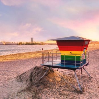 Pride Lifeguard Tower - Rainbow lifeguard tower - Landmarks & Historical Buildings Near Me - Long Beach, California