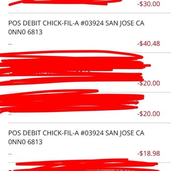 Chick-fil-A - Double charged - Fast Food Near Me - San Jose, California