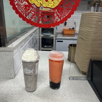 Ono Tea House - Mango Strawberry Slush, Milk and Cookies Snowcap - Bubble Tea Near Me - El Monte, California Ono Tea House - Mango Strawberry Slush, Milk and Cookies Snowcap - Bubble Tea Near Me - El Monte, California