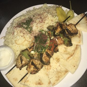 John's Kabob - Chicken kabob plate with rice and pita . - Mediterranean Near Me - Monterey Park, California