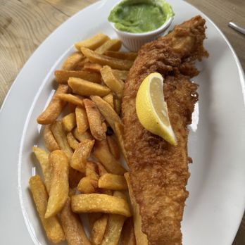 The Old Neptune - Mushy peas and fish and chips (Mushy peas could use some mint, salt and pepper...) - Pubs Near Me - Whitstable, KEN The Old Neptune - Mushy peas and fish and chips (Mushy peas could use some mint, salt and pepper...) - Pubs Near Me - Whitstable, KEN