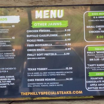 The Philly Special - Menu board 2 - Salad Near Me - Mundelein, Illinois