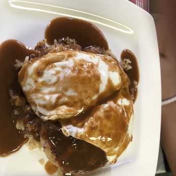 Harry's Café - Fried rice Corn Beef Loco Moco - Breakfast & Brunch Near Me - Honolulu, Hawaii