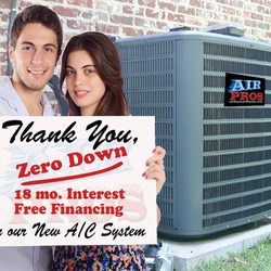 Air Pro's of Central Florida - Zero Down Financing for New AC Installation.