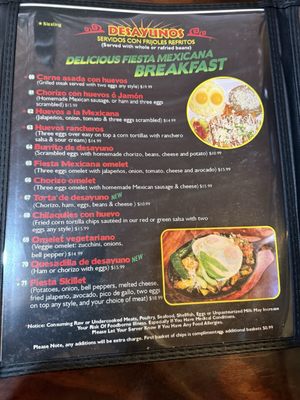 Menu photo 1 Fiesta Mexicana Reno, NV