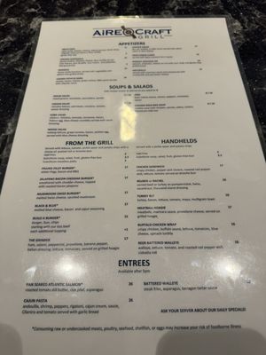 Menu photo 1 AiRECRAFT Grill Bloomington, MN Menu photo 1 AiRECRAFT Grill Bloomington, MN