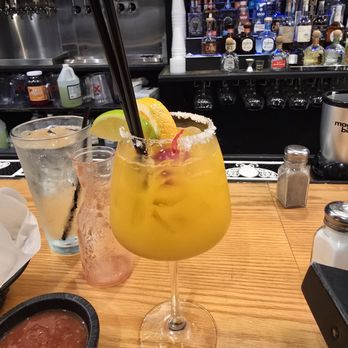Tequila Sunrise - Grilled mango and fresh ginger margarita. It was delicious - Mexican Near Me - Pendleton, Indiana Tequila Sunrise - Grilled mango and fresh ginger margarita. It was delicious - Mexican Near Me - Pendleton, Indiana