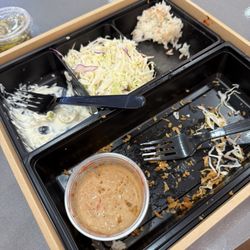 Don Katsu Korean Fusion Kitchen - Chicken lunchbox - clearly I hated it. ;) (the Macaroni Salad was bomb)