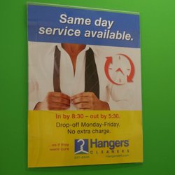 Hangers Cleaners - Same day service Monday-Friday.