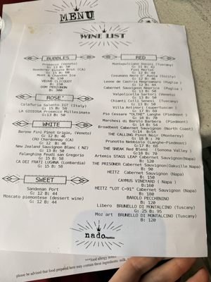 Menu photo 1 Nado Republic Coronado, CA