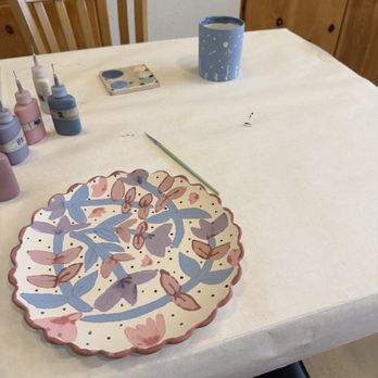 Color Me Mine - Plate an a cup - Paint-Your-Own Pottery Near Me - Chino Hills, California Color Me Mine - Plate an a cup - Paint-Your-Own Pottery Near Me - Chino Hills, California