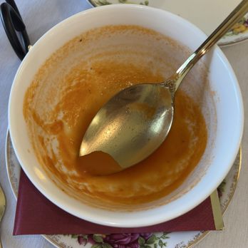 The Burgundy Rose Tearoom - Creamy Tomato Soup. My daughter wouldn't pause eating it long enough for me to take a picture. - Party & Event Planning Near Me - Livermore, California