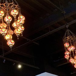 Istanbul Grill & Bar - Beautiful chandeliers. The interior decorations were all-around lovely!