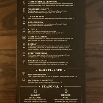 Taffer’s Tavern Orlando - Cocktail Menu - Wine Bars Near Me - Orlando, Florida