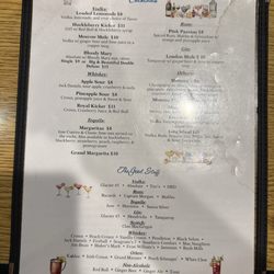Eagle Cap Grill - Cocktail menu