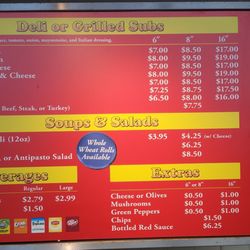 Big John Steak & Onion - Other half of menu. And you're welcome.