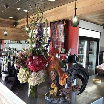 Chicken Ranch - Nice decor. Artificial flowers and the Rooster trying to smell them. Koo-koo-Re-Koooooo. LOL. - Chicken Shop Near Me - Palm Springs, California Chicken Ranch - Nice decor. Artificial flowers and the Rooster trying to smell them. Koo-koo-Re-Koooooo. LOL. - Chicken Shop Near Me - Palm Springs, California
