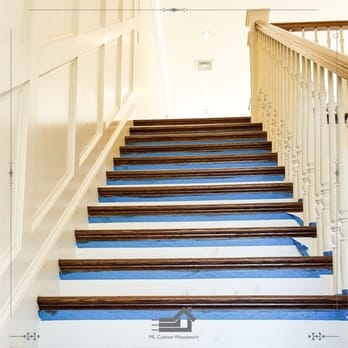 ML Custom Woodwork - stair case wood panel - Interior Design Near Me - Sagamore Beach, Massachusetts
