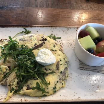 First Watch - Truffle frittata with fruit and it was suppose to come with Ciabatta but they ran out - Breakfast & Brunch Near Me - Chandler, Arizona First Watch - Truffle frittata with fruit and it was suppose to come with Ciabatta but they ran out - Breakfast & Brunch Near Me - Chandler, Arizona