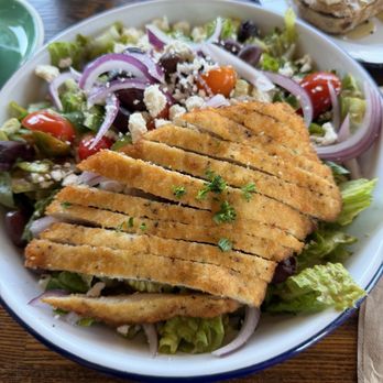 Cafe Smitten - Greek salad with chicken - Coffee & Tea Near Me - Bakersfield, California Cafe Smitten - Greek salad with chicken - Coffee & Tea Near Me - Bakersfield, California