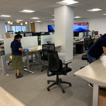 Imagine It Clean - Desk surfaces being cleaned and sanitized - Office Cleaning Near Me - Chatsworth, California Imagine It Clean - Desk surfaces being cleaned and sanitized - Office Cleaning Near Me - Chatsworth, California