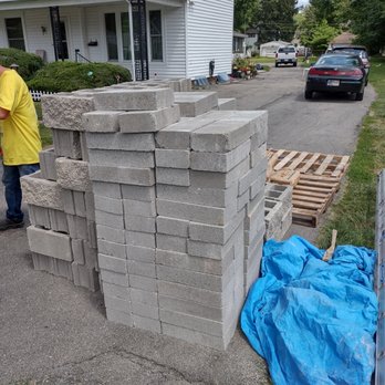 Tim's Construction - a pile of cinder blocks in front of a house - General Contractors Near Me - Fairland, Indiana Tim's Construction - a pile of cinder blocks in front of a house - General Contractors Near Me - Fairland, Indiana